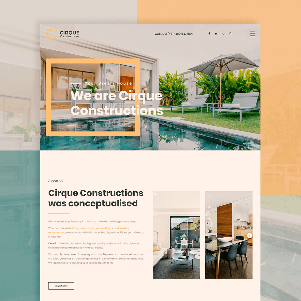 Cirque Constructions - Website Design and Development by Abdul Mateen