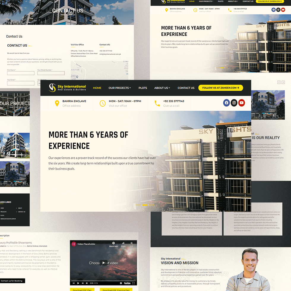 Sky International - Web Design by Abdul Mateen - Graphic Designer & Front-End-Developer - Islamabad, Pakistan