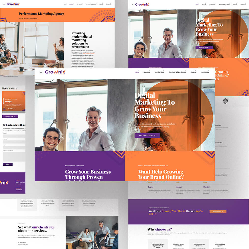 Grownix - Web Design by Abdul Mateen - Graphic Designer & Front-End-Developer - Islamabad, Pakistan