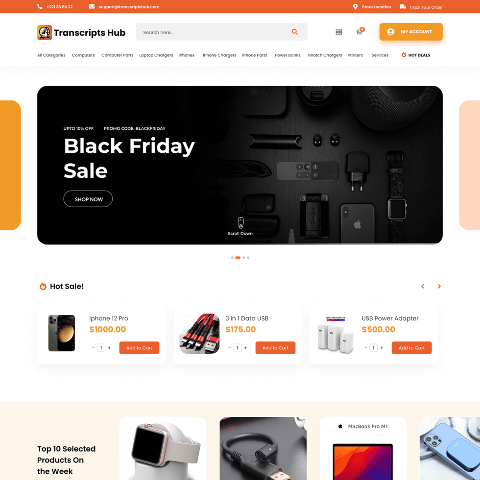 Transcriptshub UI UX Design