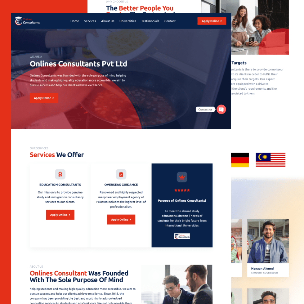 Onlines Consultants WordPress Website Design and Development