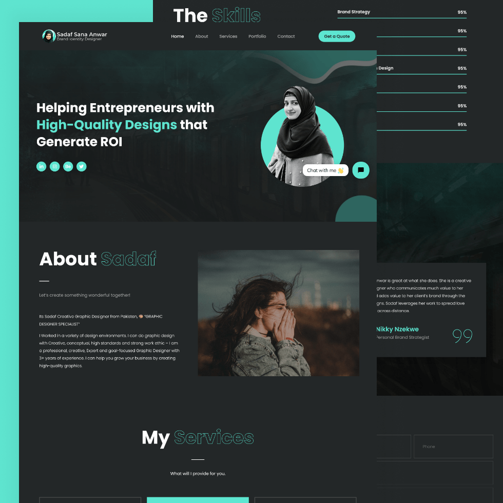 Website Design Portfolio - Sana Sadaf portfolio WordPress Website Design and Development