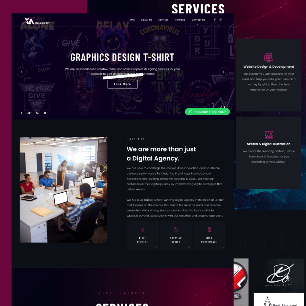 YA Digital Agency WordPress Website Design and Development